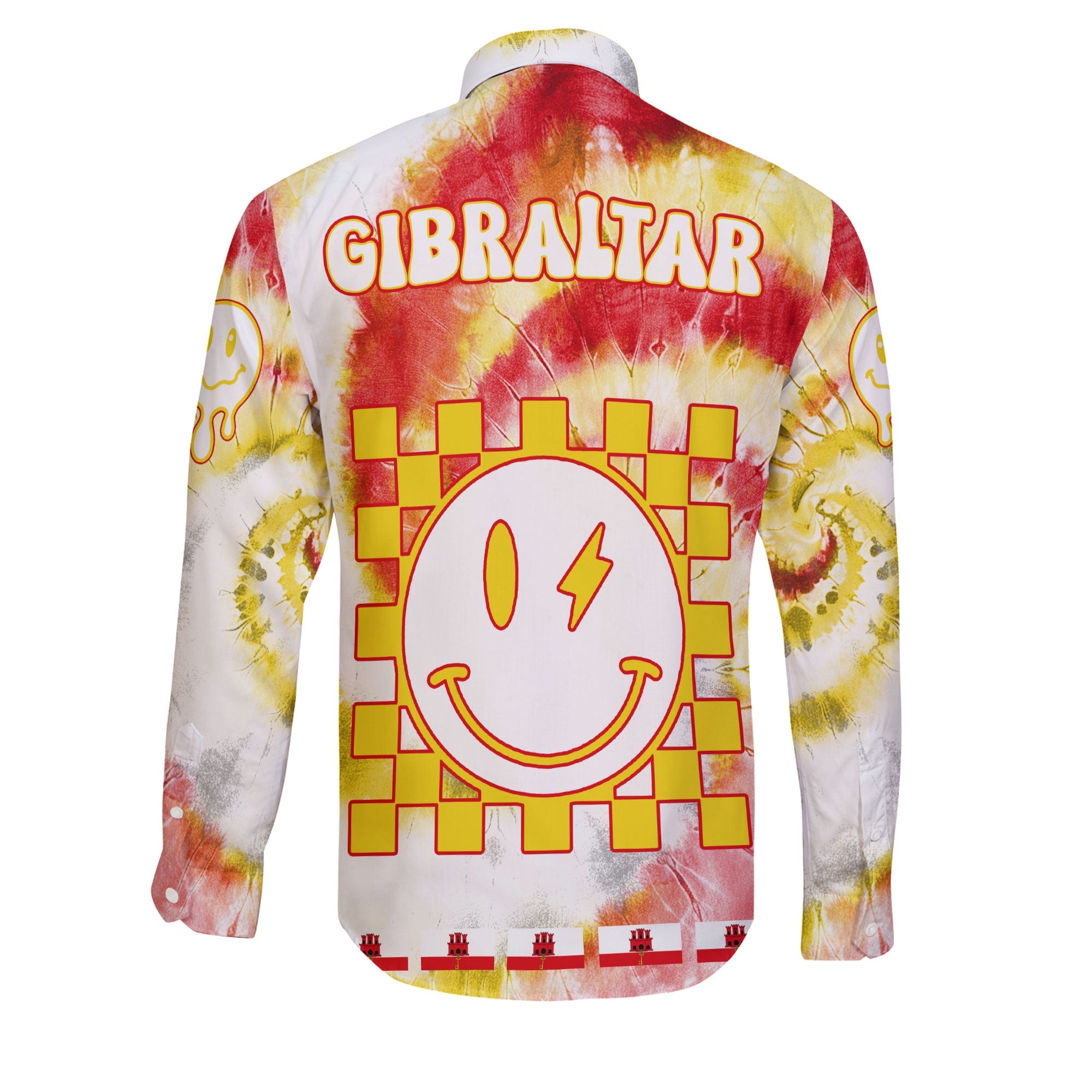 Gibraltar Long Sleeve Button Shirt Custom Tie Dye Style 2