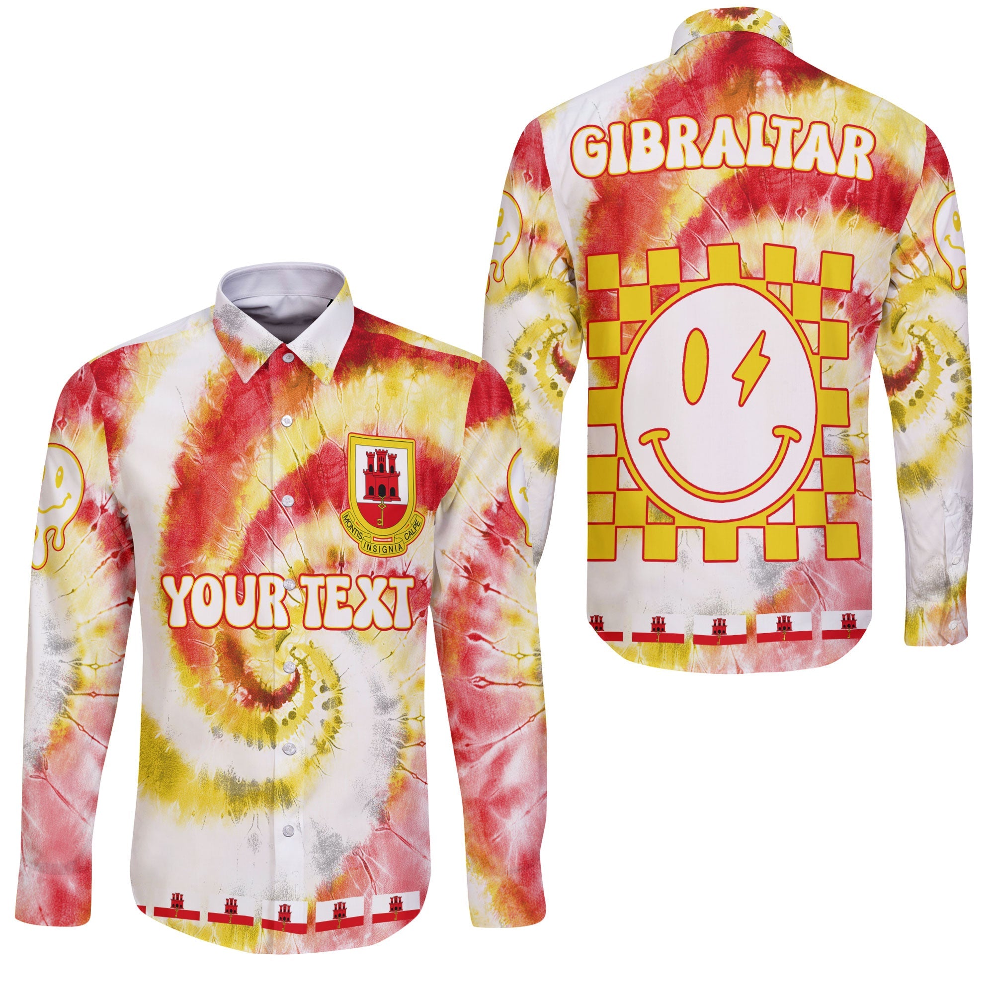 Gibraltar Long Sleeve Button Shirt Custom Tie Dye Style 3