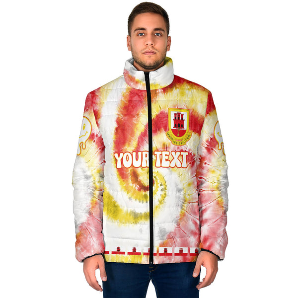 Gibraltar Men Padded Jacket Custom Tie Dye Style 1