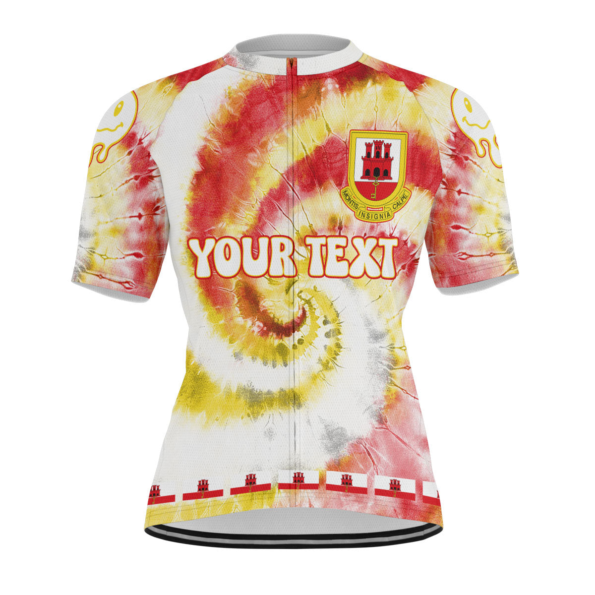 Gibraltar Men Cycling Jersey Custom Tie Dye Style 1