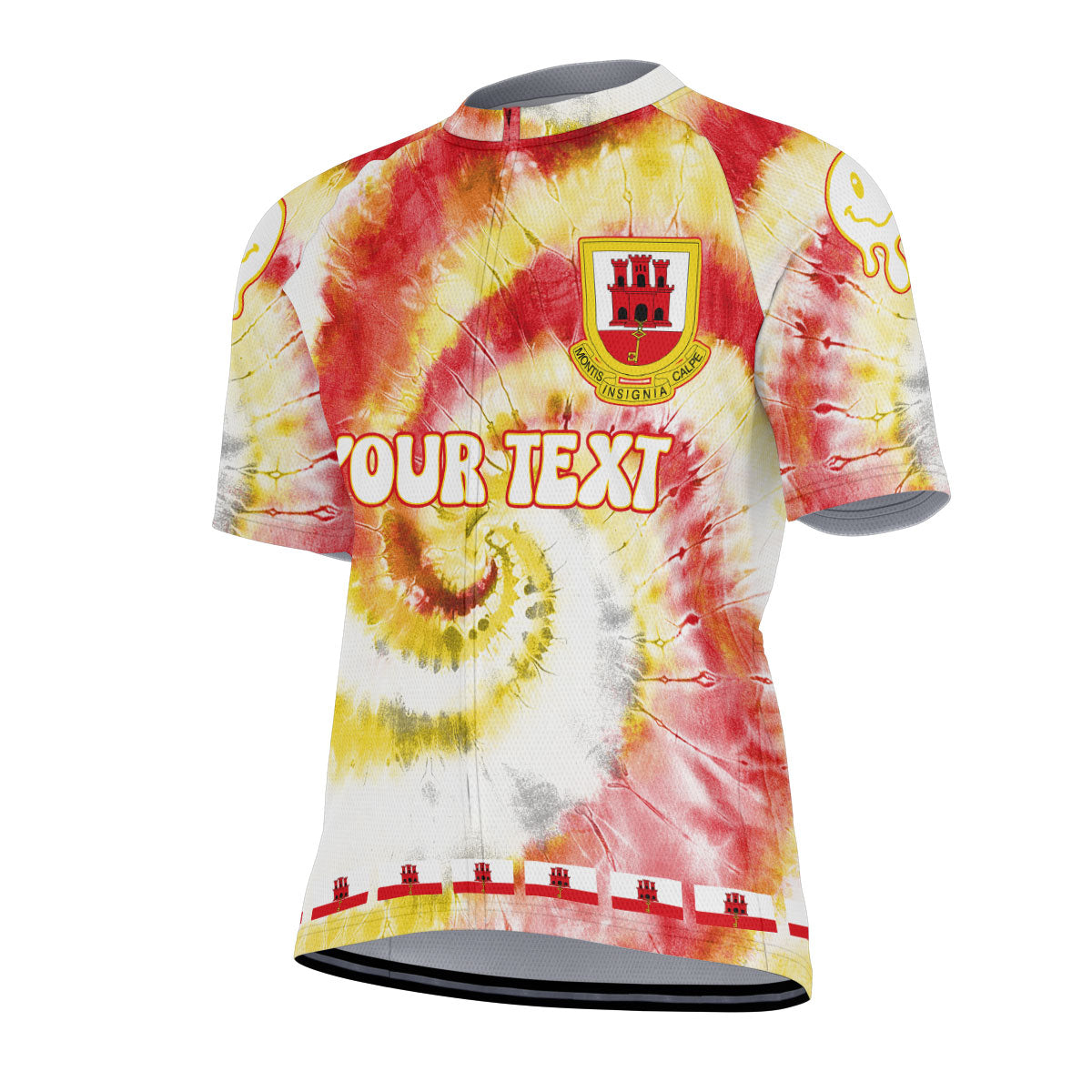 Gibraltar Men Cycling Jersey Custom Tie Dye Style 3