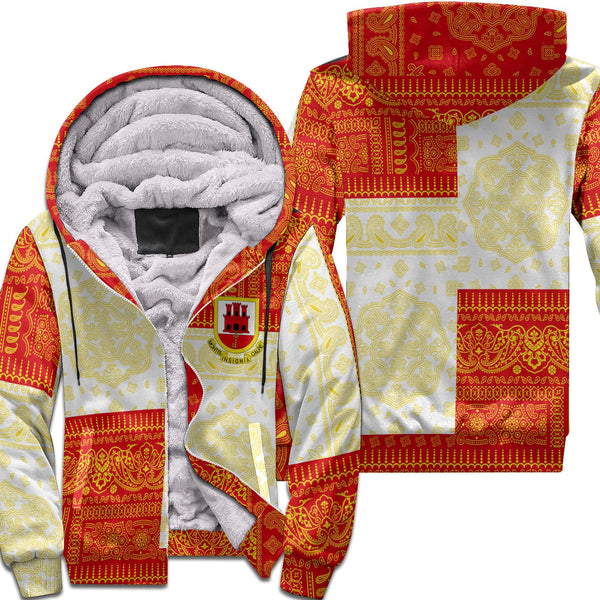 Gibraltar Sherpa Hoodie Flag And Paisley Basic Style 1