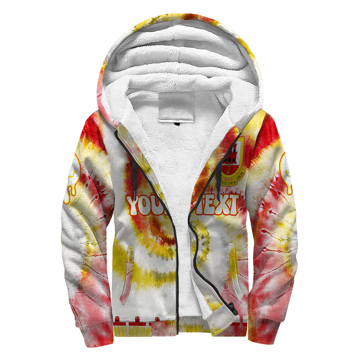 Gibraltar Sherpa Hoodie Custom Tie Dye Style 3