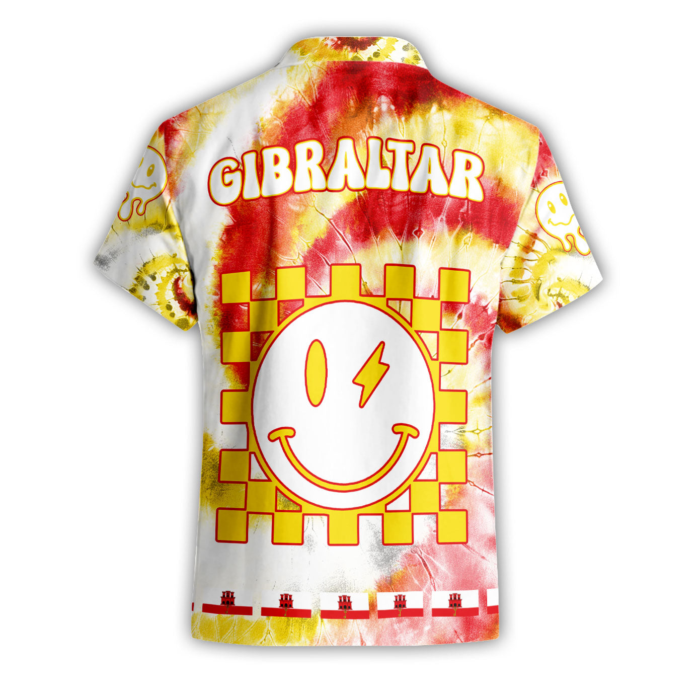 Gibraltar Short Sleeve Shirt Custom Tie Dye Style 2