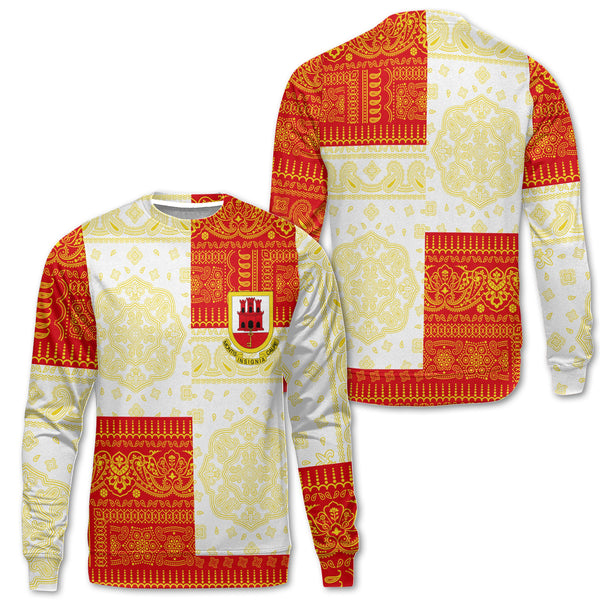 Gibraltar Sweatshirt Flag And Paisley Basic Style 1