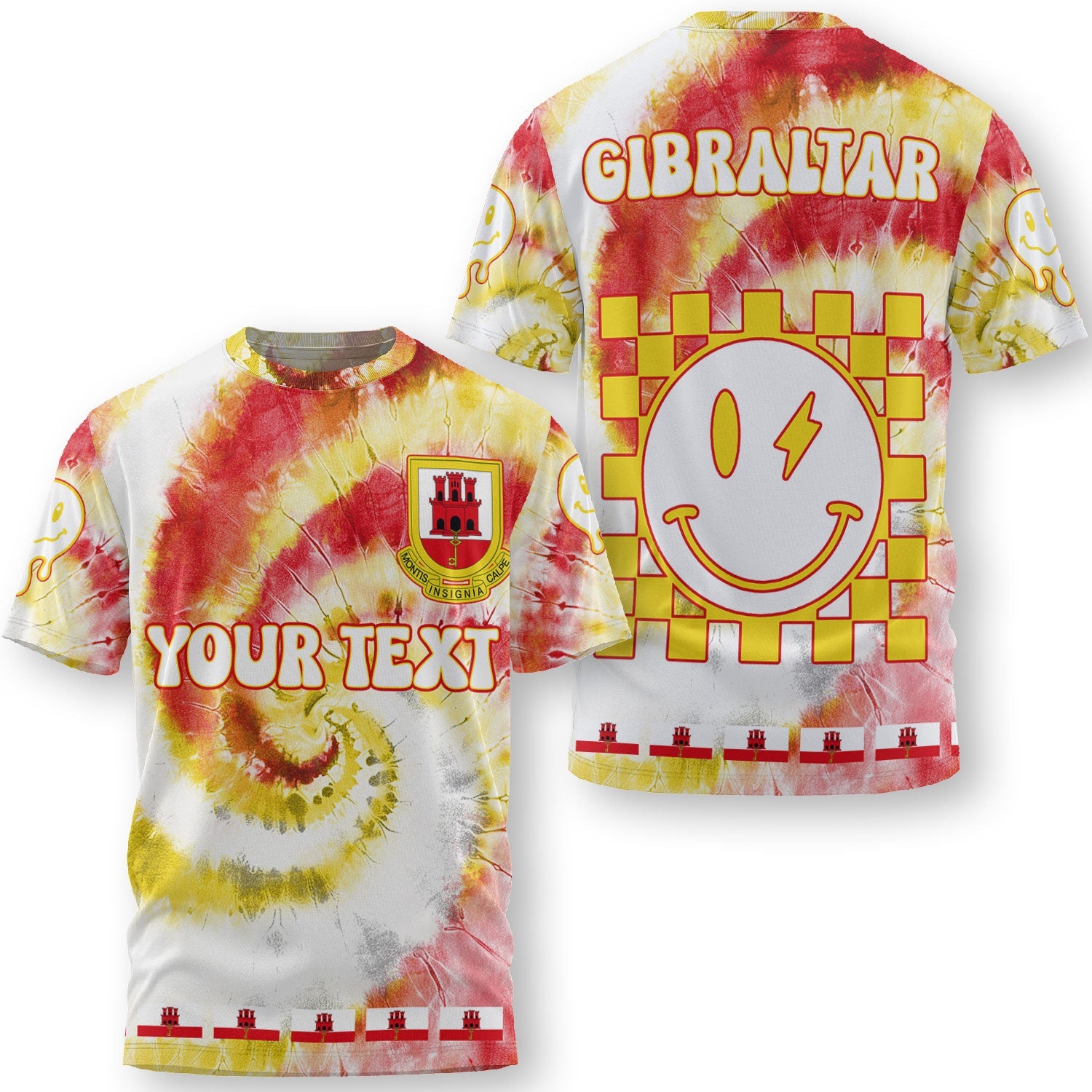 Gibraltar T Shirt Custom Tie Dye Style 3