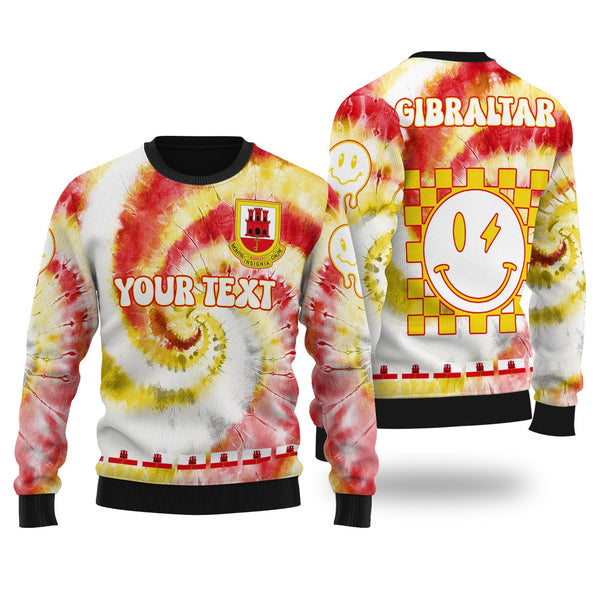 Gibraltar Ugly Sweater Custom Tie Dye Style 1