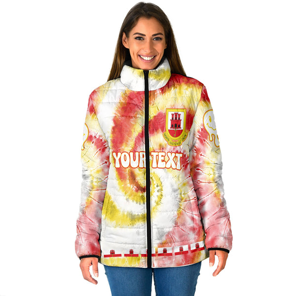 Gibraltar Women Padded Jacket Custom Tie Dye Style 1