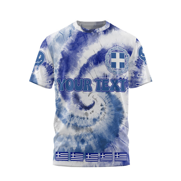 Greece T Shirt Custom Tie Dye Style 1