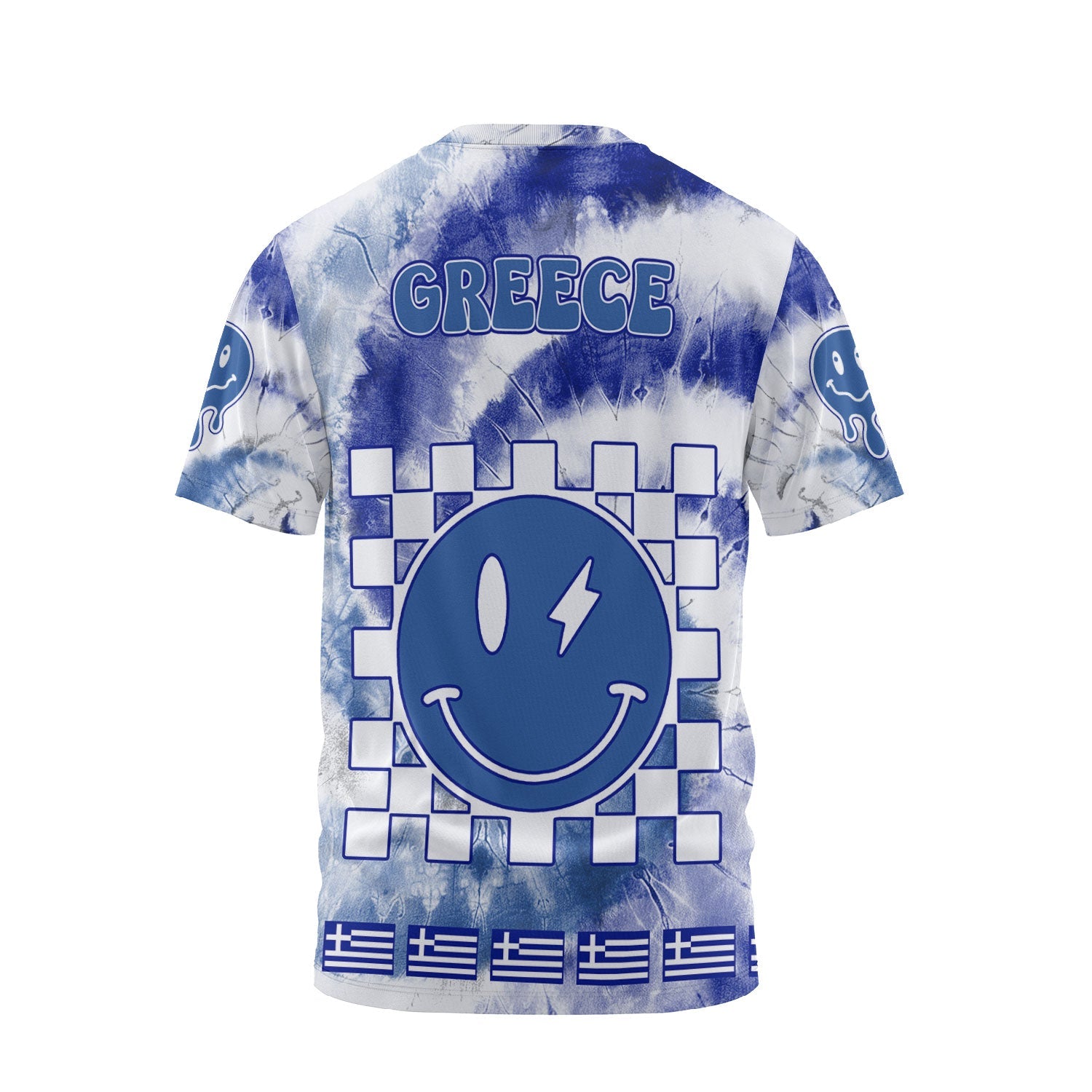 Greece T Shirt Custom Tie Dye Style 2