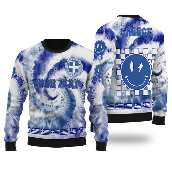 Greece Ugly Sweater Custom Tie Dye Style 1