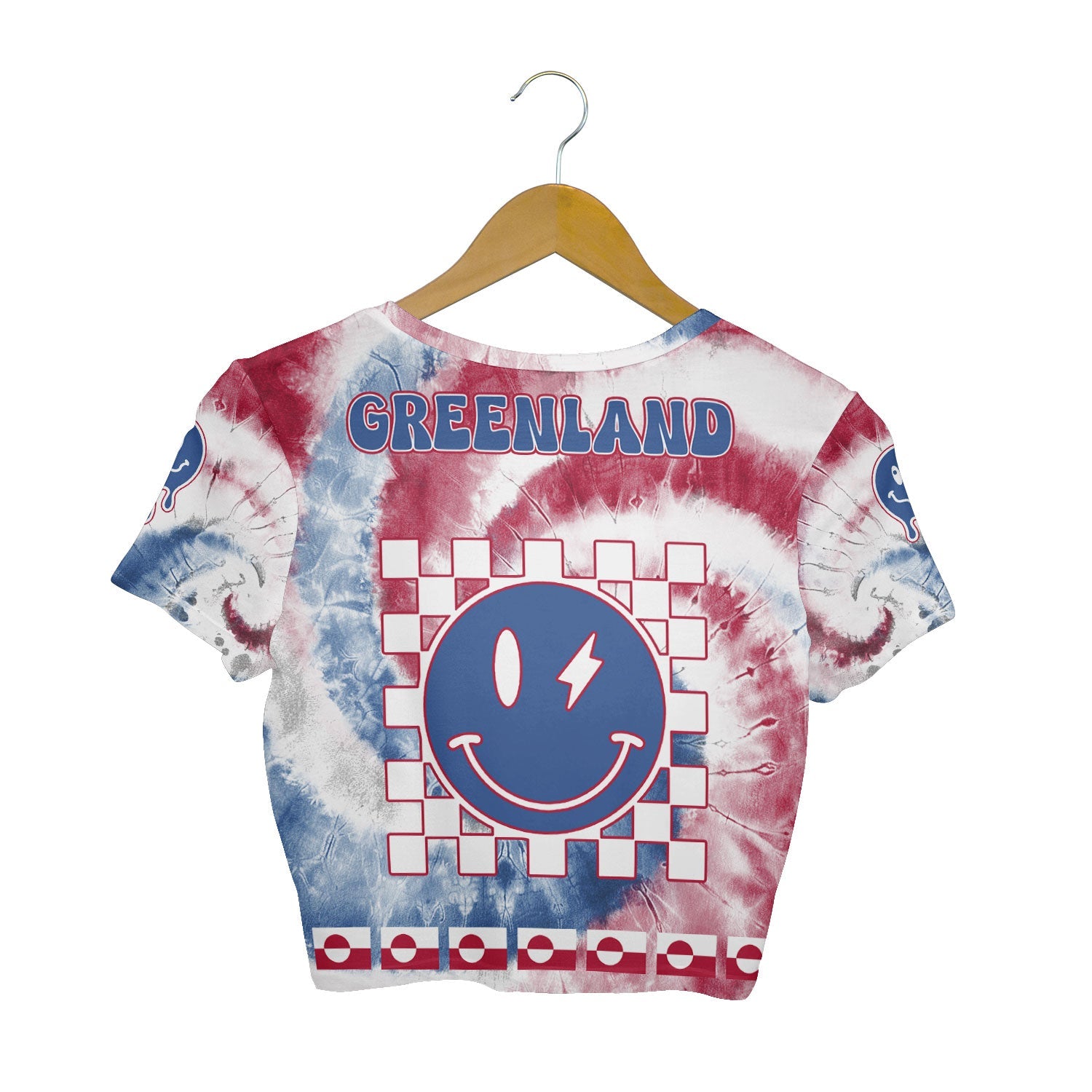 Greenland Croptop T Shirt Custom Tie Dye Style 2