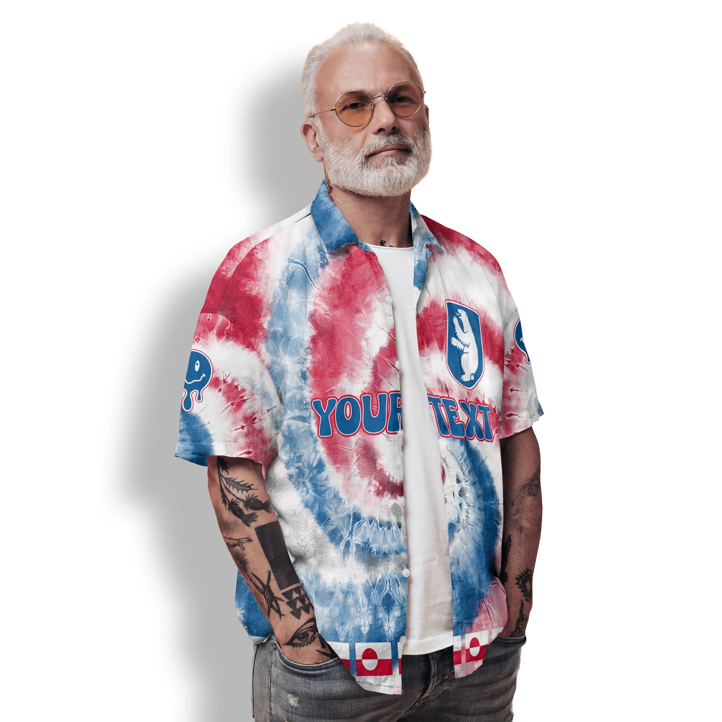 Greenland Hawaiian Shirt Custom Tie Dye Style 2