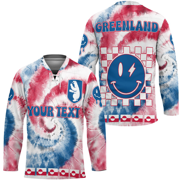 Greenland Hockey Jersey Custom Tie Dye Style 1