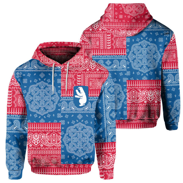 Greenland Hoodie Flag And Paisley Basic Style 1