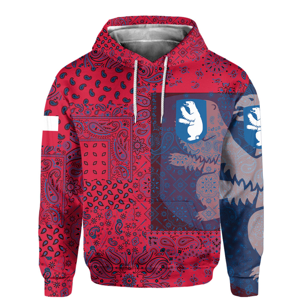 Greenland Hoodie Paisley Flag And Skull Style 2