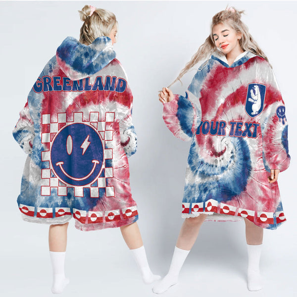 Greenland Hoodie Blanket Custom Tie Dye Style 1