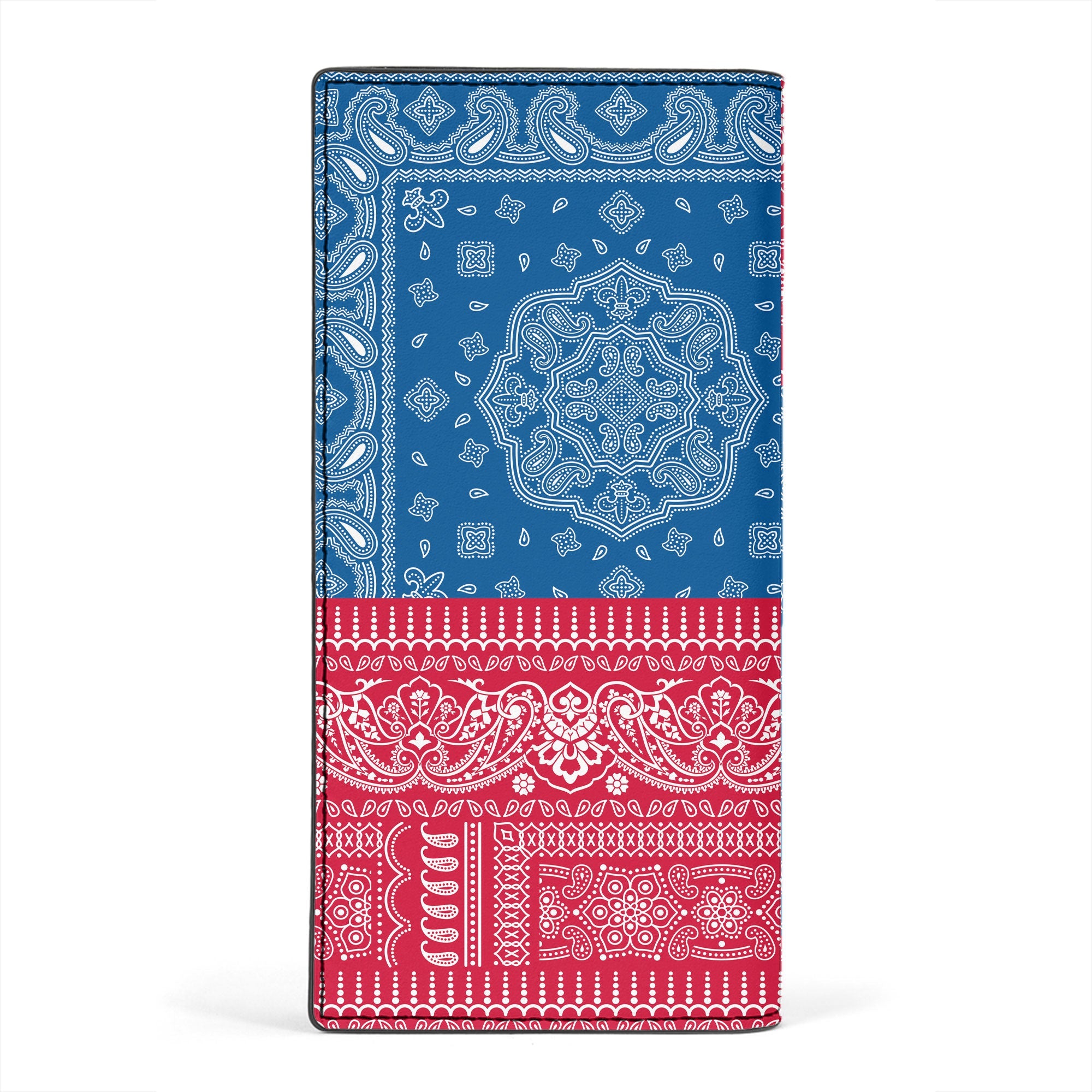 Greenland Leather Wallet Flag And Paisley Basic Style 2