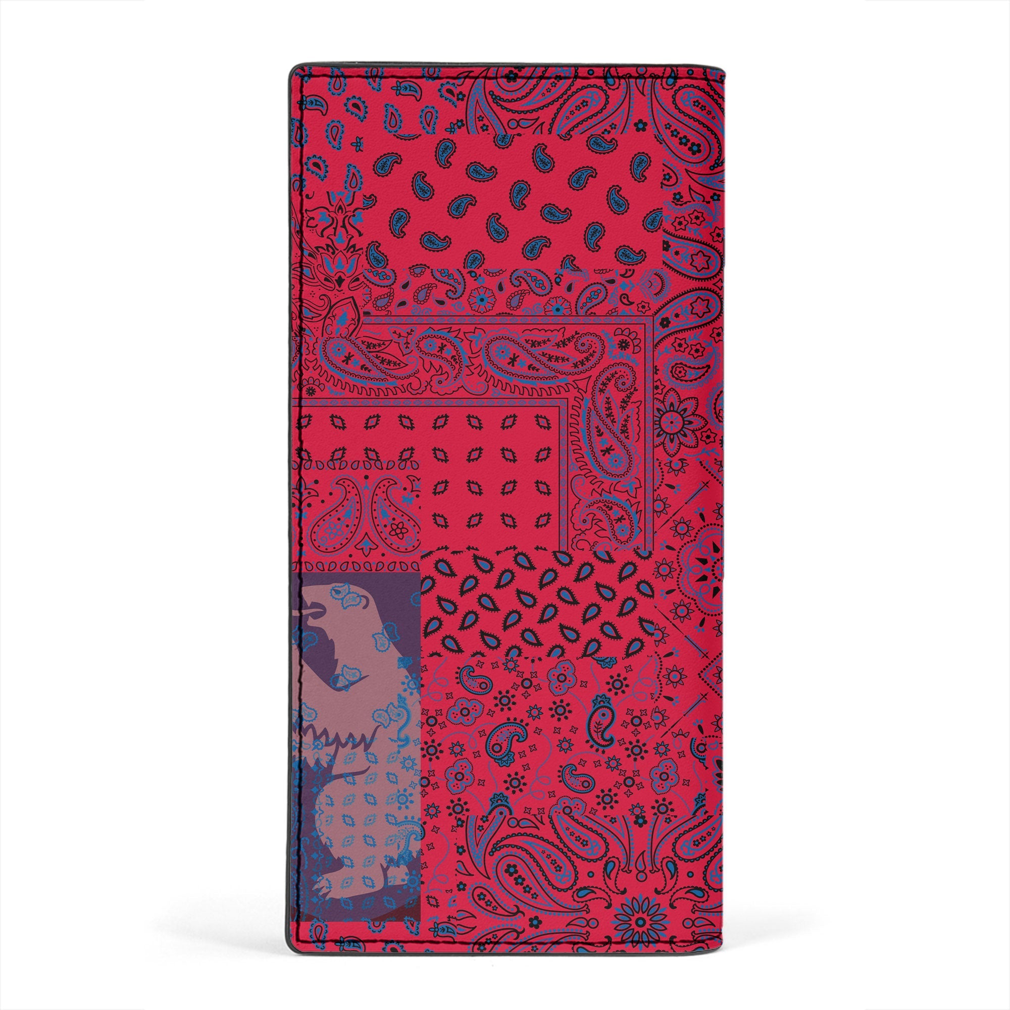 Greenland Leather Wallet Paisley Flag And Skull Style 2