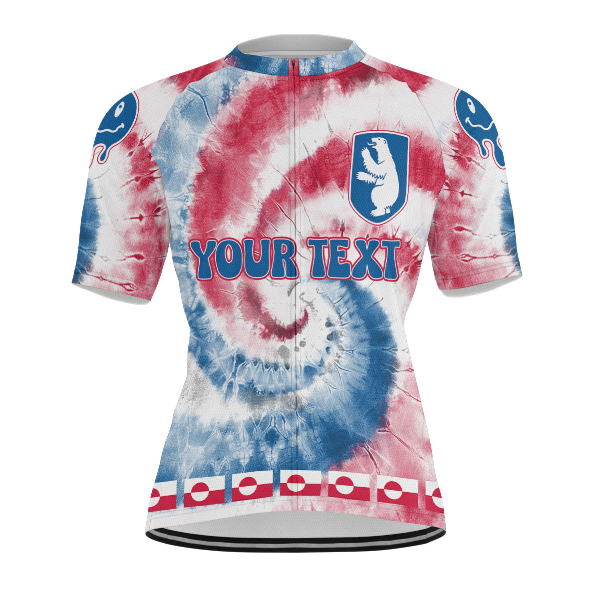 Greenland Men Cycling Jersey Custom Tie Dye Style 1