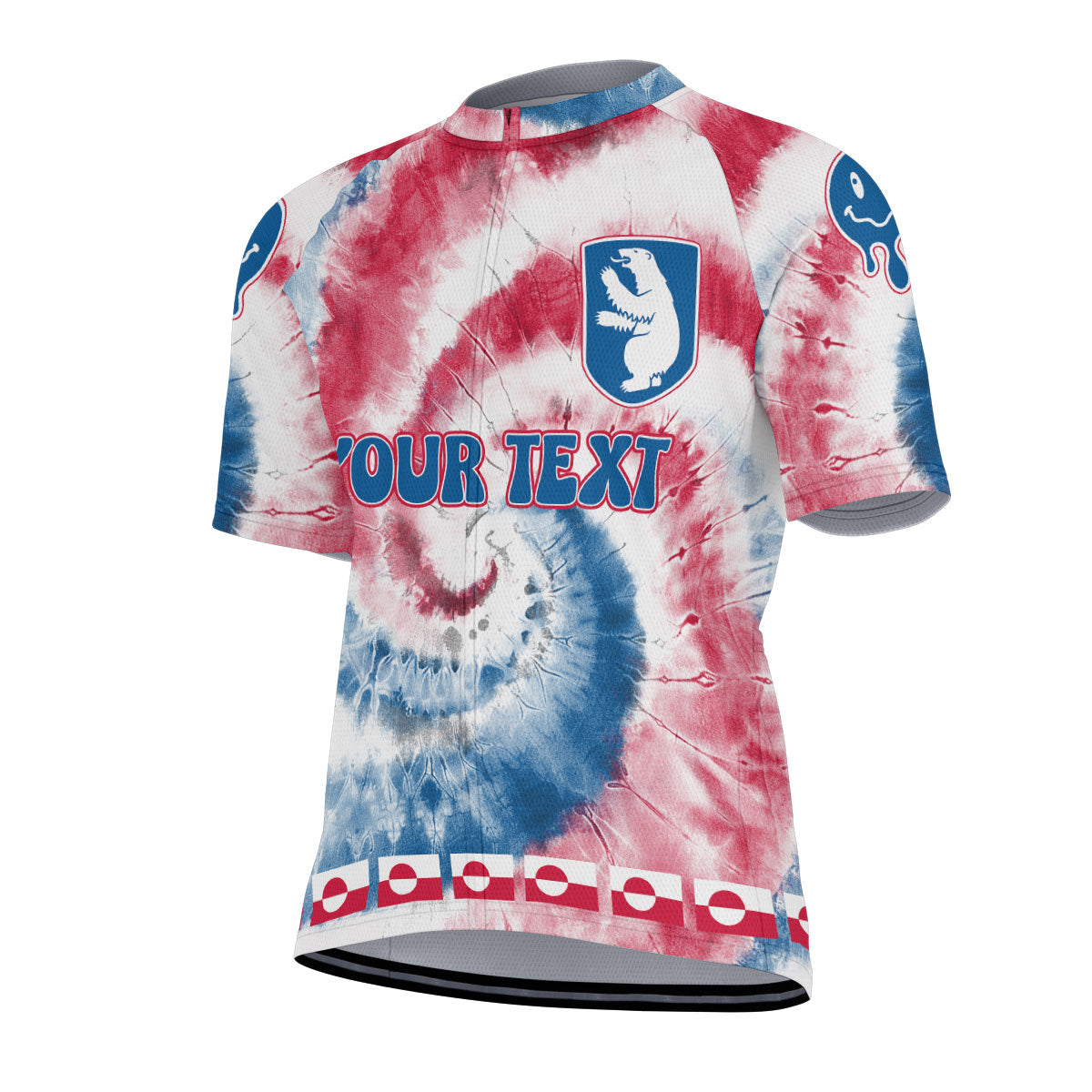 Greenland Men Cycling Jersey Custom Tie Dye Style 2