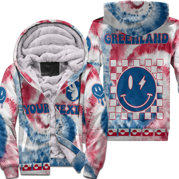 Greenland Sherpa Hoodie Custom Tie Dye Style 1