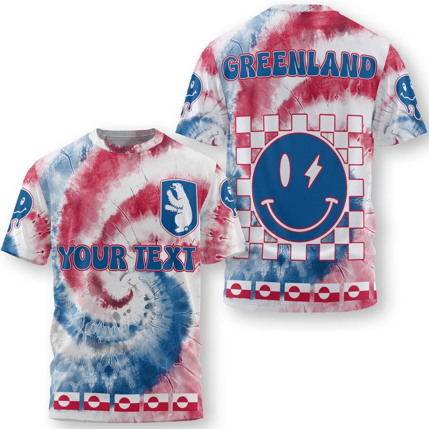 Greenland T Shirt Custom Tie Dye Style 3