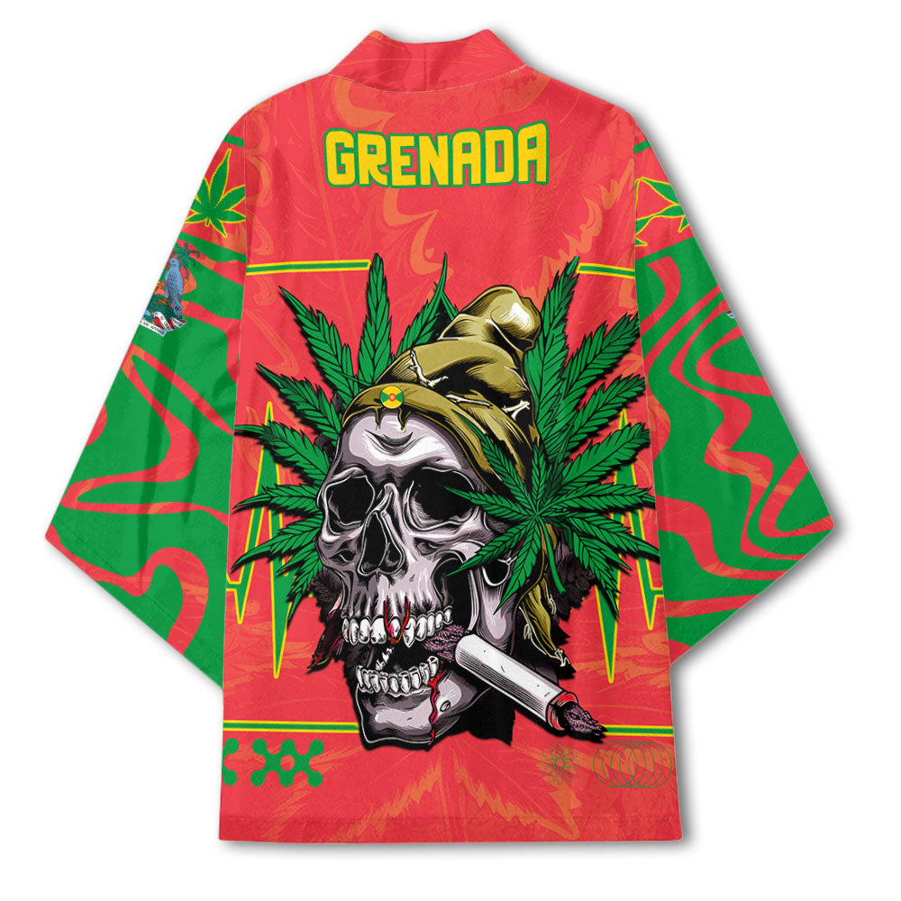 Grenada Kimono Flag & Coat Of Arms Marijuanas Style