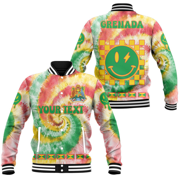 Grenada Baseball Jacket Custom Tie Dye Style 1