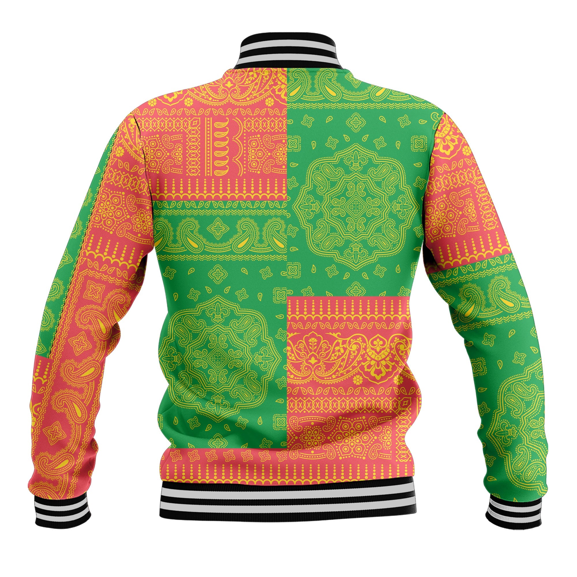 Grenada Baseball Jacket Flag And Paisley Basic Style 3