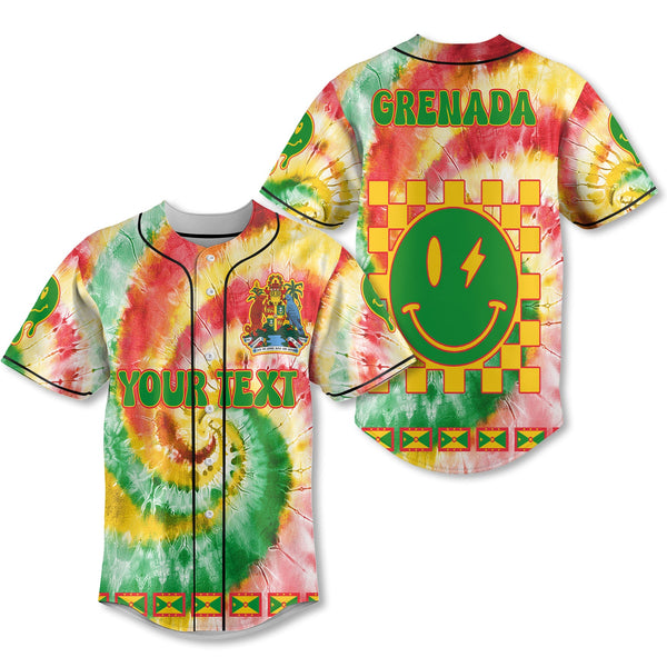 Grenada Baseball Jersey Custom Tie Dye Style 1