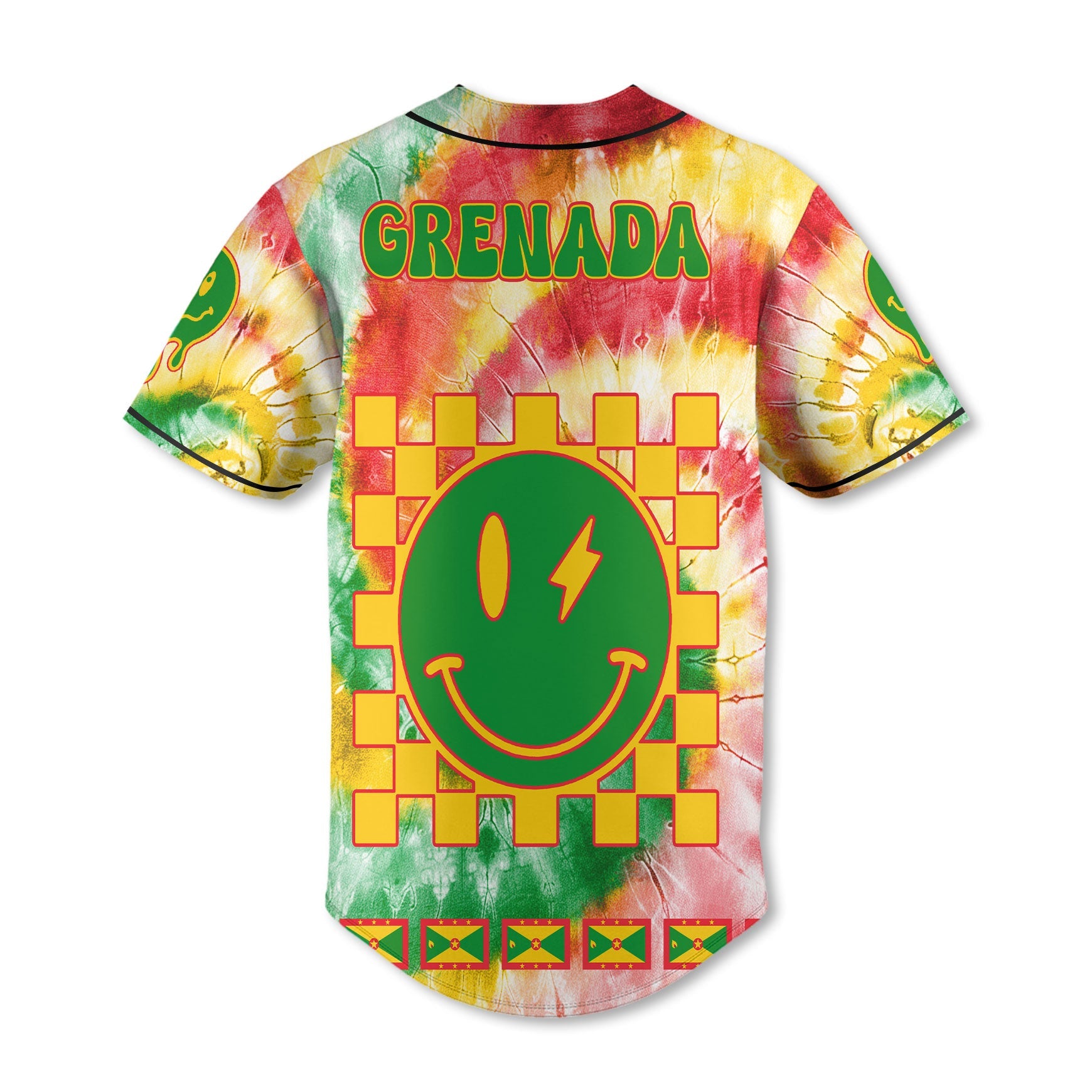 Grenada Baseball Jersey Custom Tie Dye Style 3