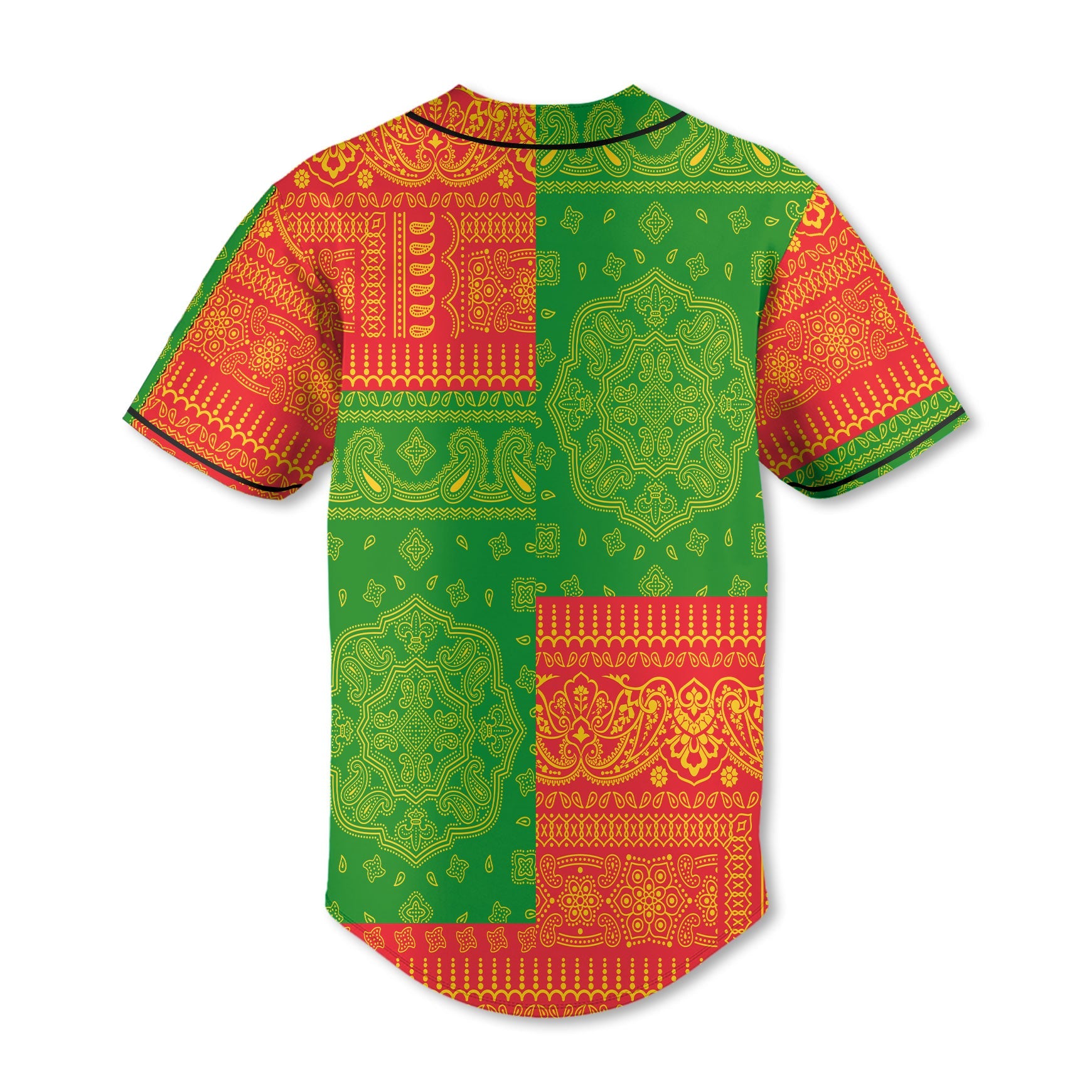 Grenada Baseball Jersey Flag And Paisley Basic Style 3