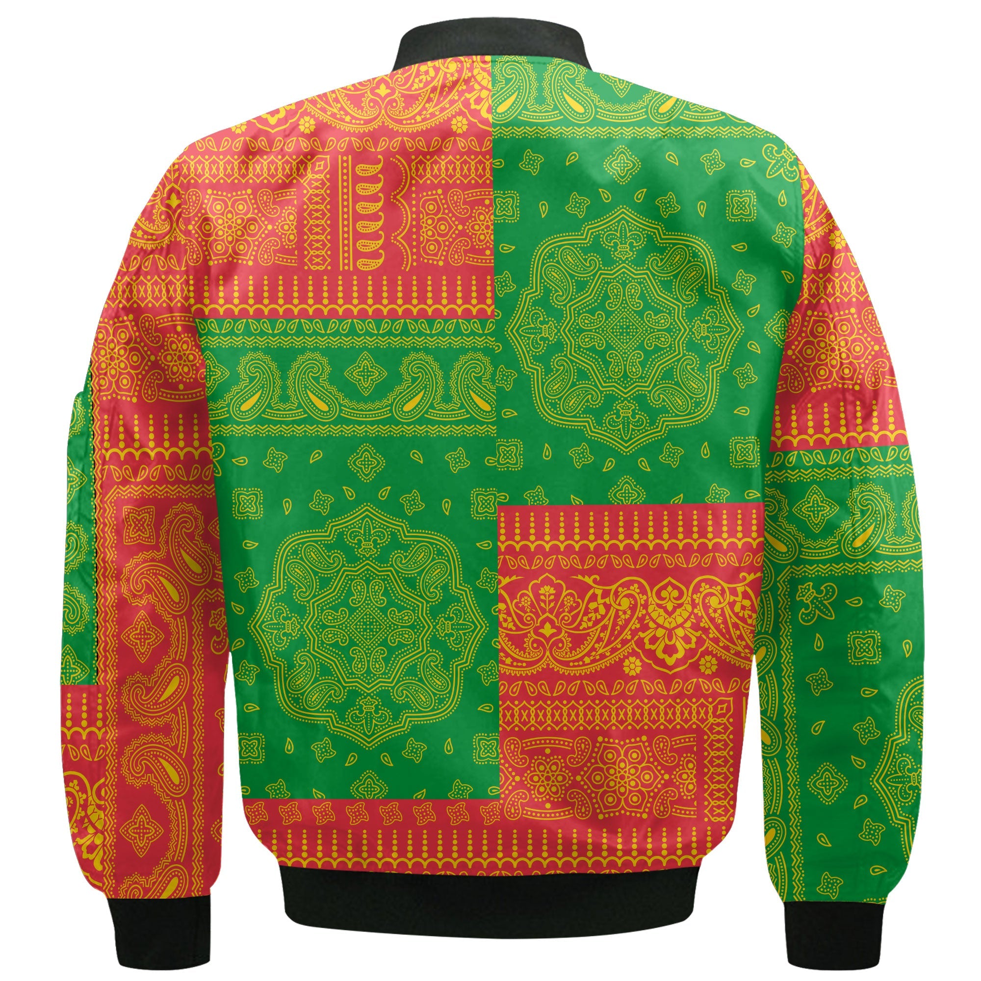 Grenada Bomber Jacket Flag And Paisley Basic Style 3