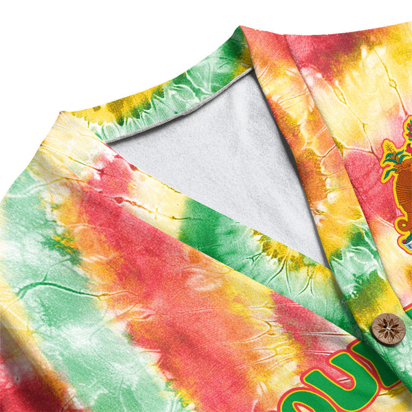 Grenada Fleece Cardigan Custom Tie Dye Style 1