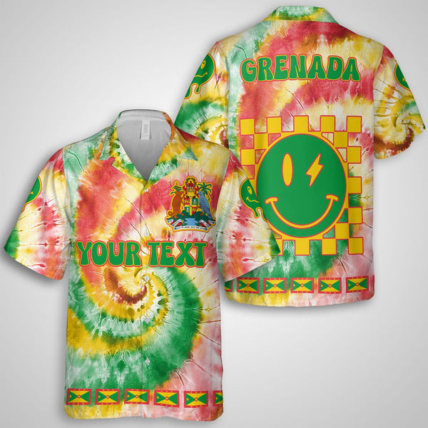 Grenada Hawaiian Shirt Custom Tie Dye Style 1