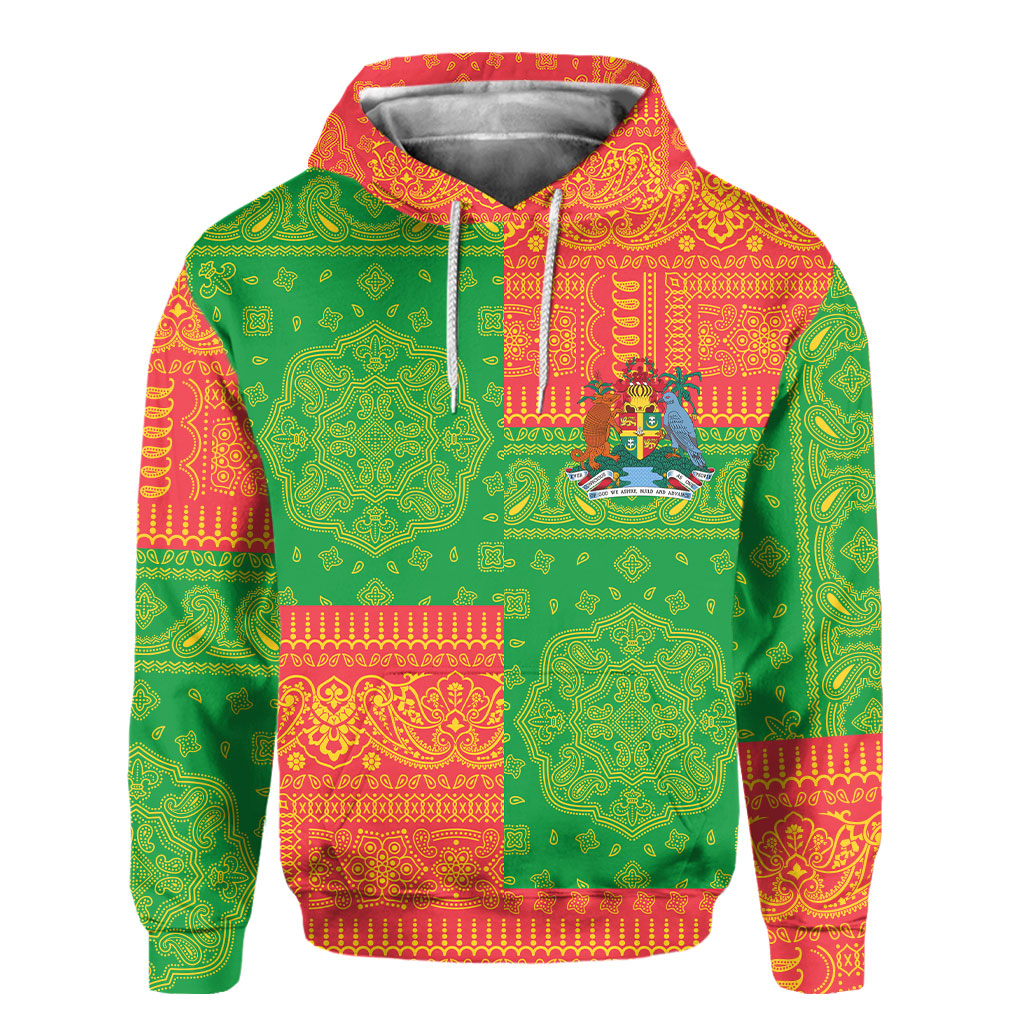 Grenada Hoodie Flag And Paisley Basic Style 2