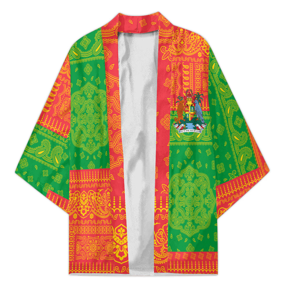 Grenada Kimono Flag And Paisley Basic Style 2