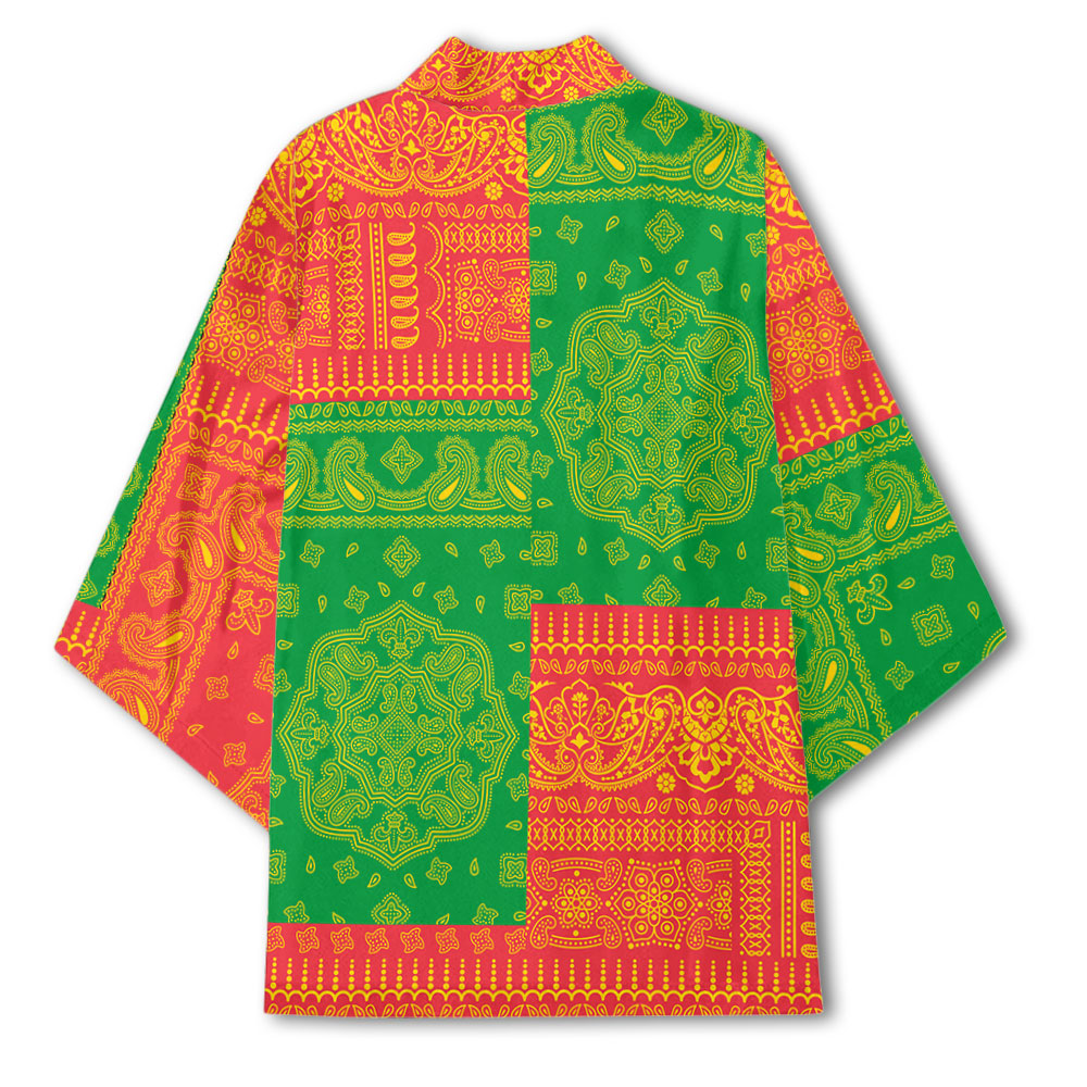 Grenada Kimono Flag And Paisley Basic Style 3