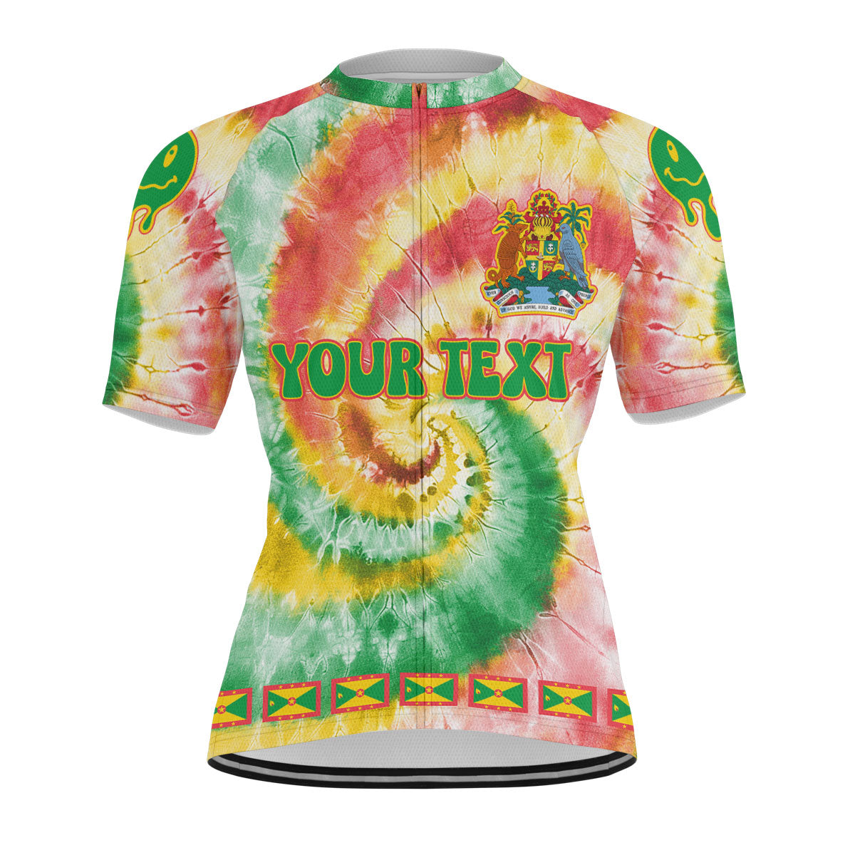 Grenada Men Cycling Jersey Custom Tie Dye Style 1