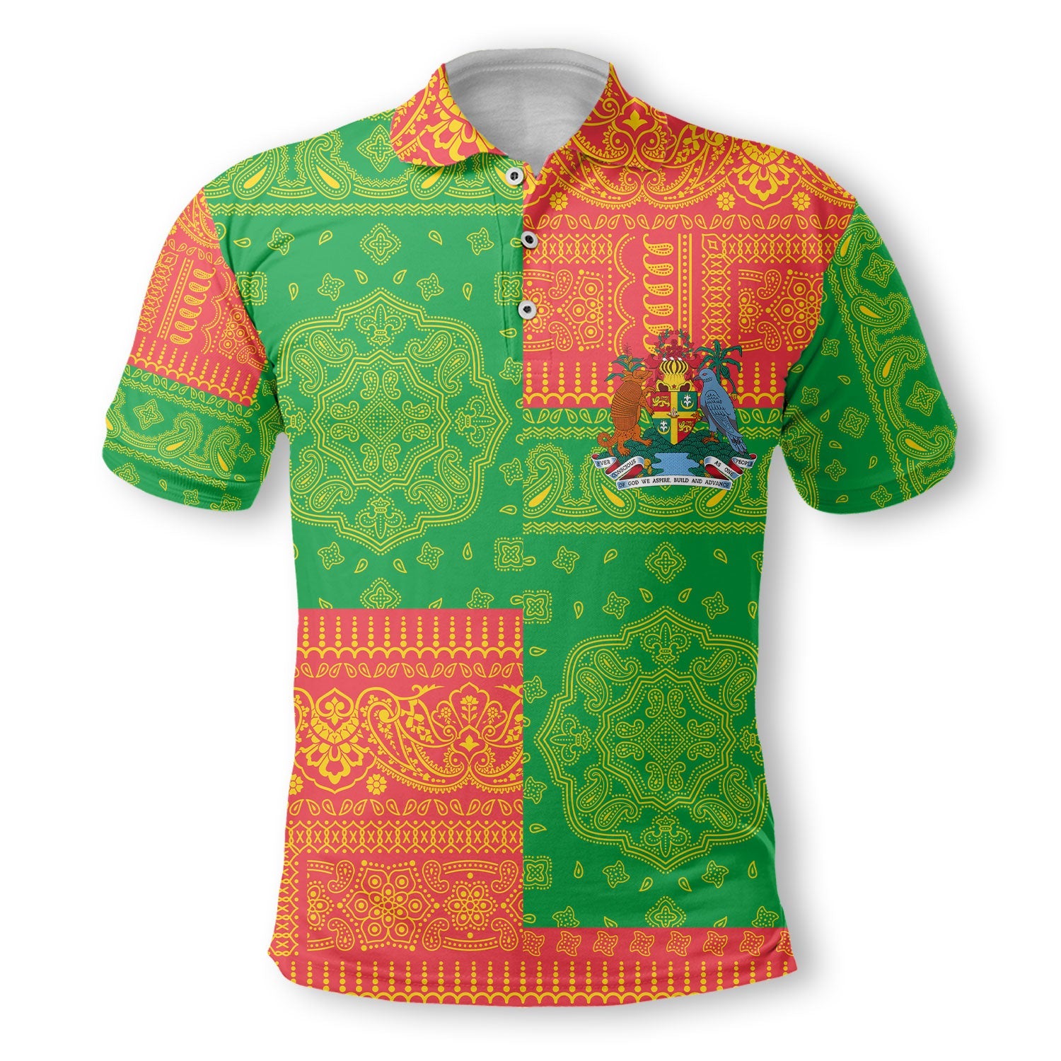 Grenada Polo Shirt Flag And Paisley Basic Style 2