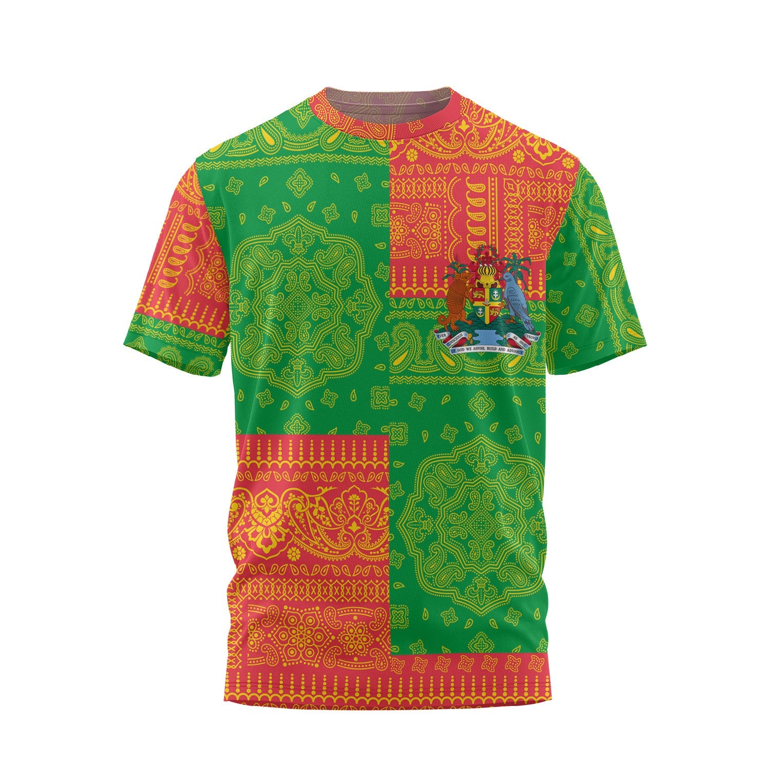 Grenada T Shirt Flag And Paisley Basic Style 2