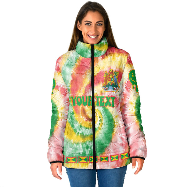 Grenada Women Padded Jacket Custom Tie Dye Style 1