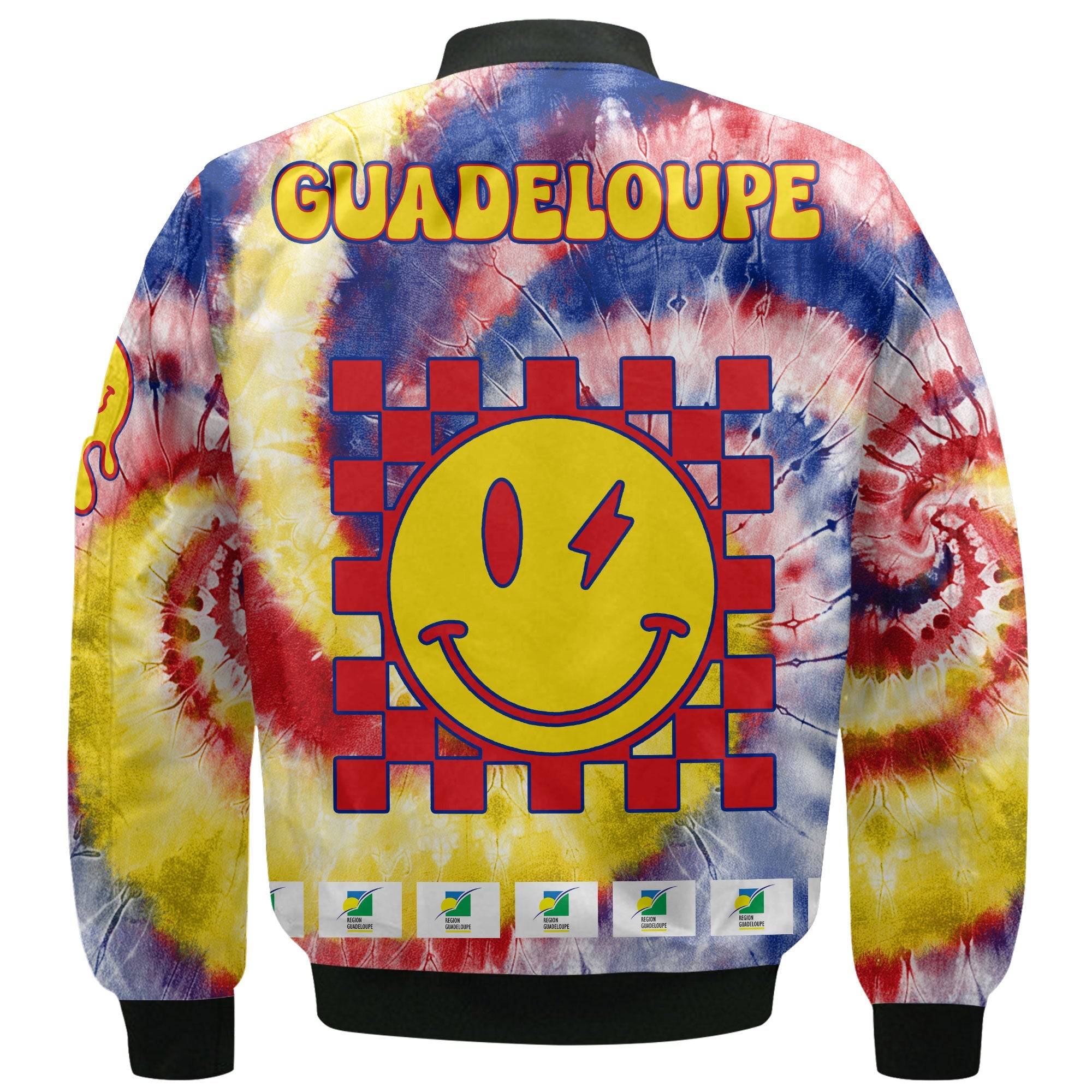 Guadeloupe Bomber Jacket Custom Tie Dye Style 3