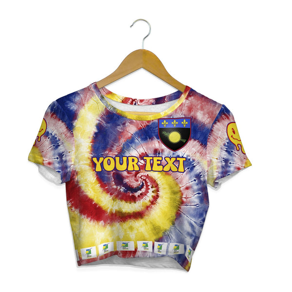 Guadeloupe Croptop T Shirt Custom Tie Dye Style 1