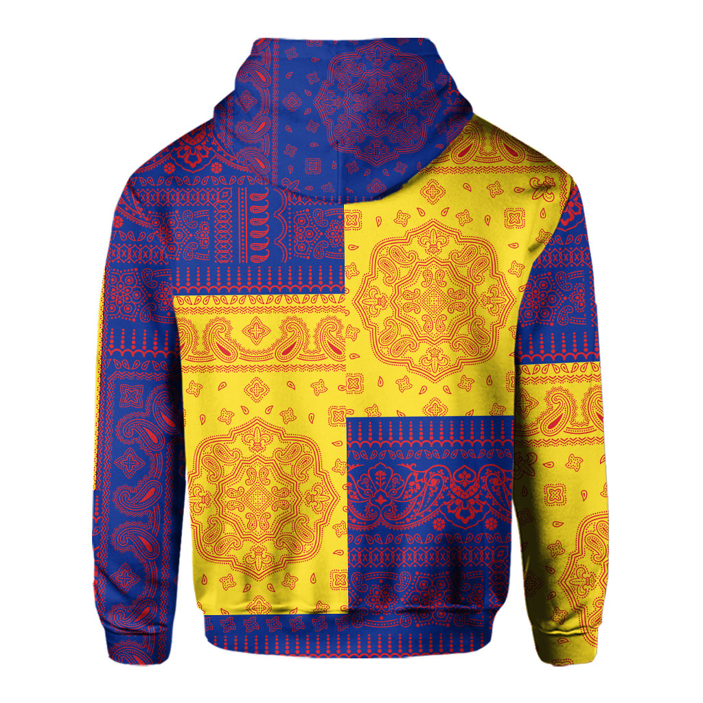 Guadeloupe Hoodie Flag And Paisley Basic Style 3