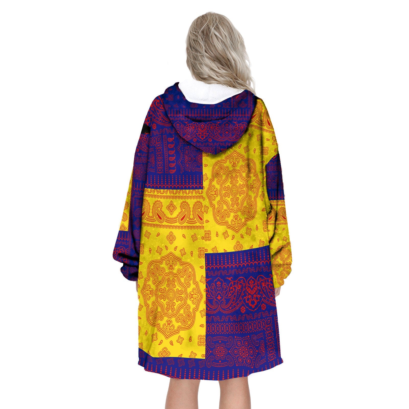 Guadeloupe Hoodie Blanket Flag And Paisley Basic Style 3