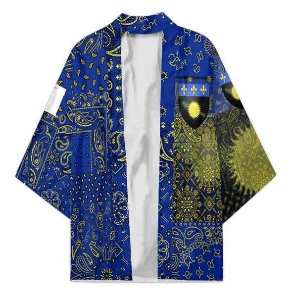 Guadeloupe Kimono Paisley Flag And Skull Style 1