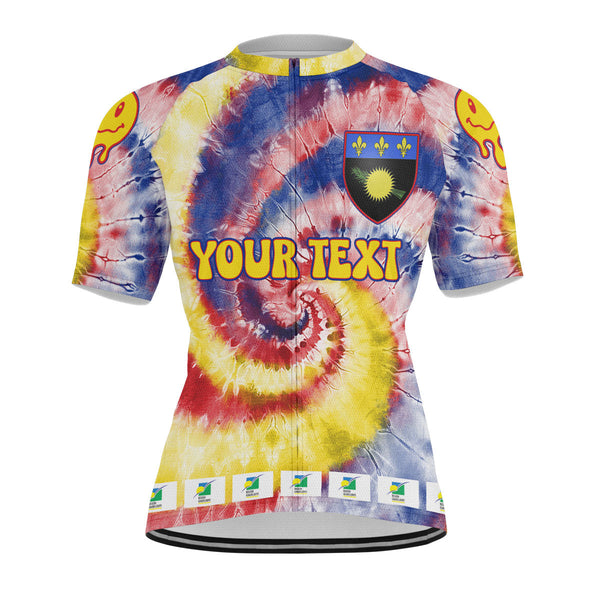 Guadeloupe Men Cycling Jersey Custom Tie Dye Style 1