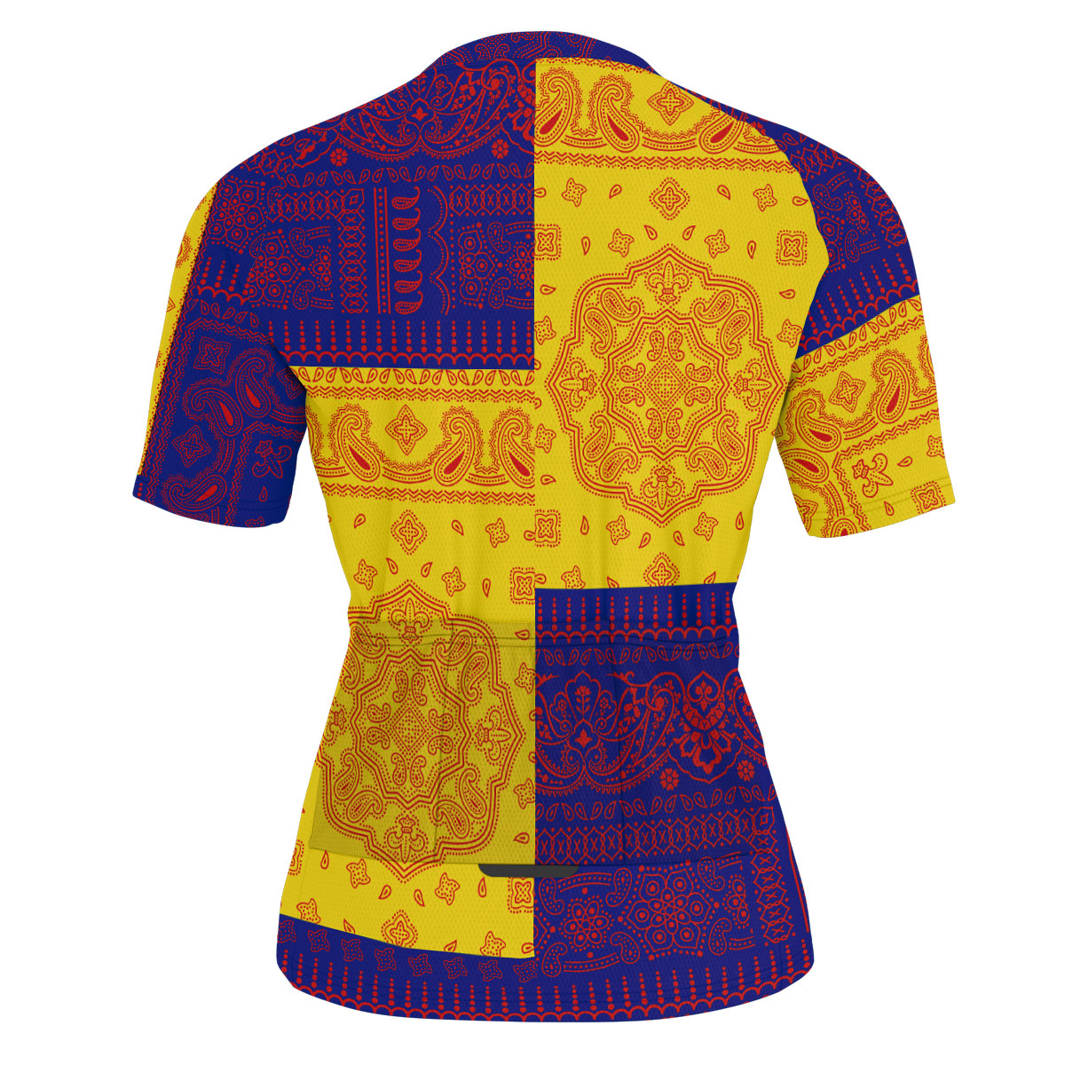 Guadeloupe Men Cycling Jersey Flag And Paisley Basic Style 3